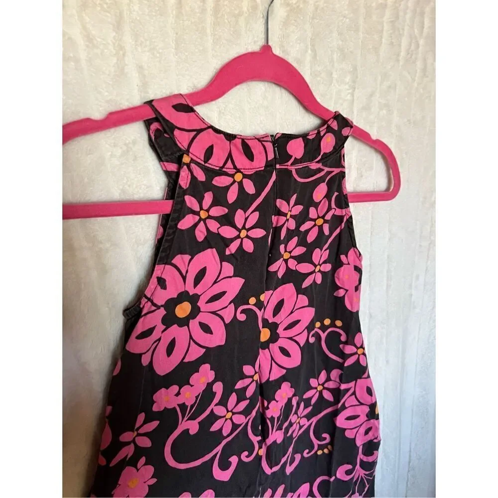 Gap Kids Brown With Pink Floral Dress Kids Size XL (12)